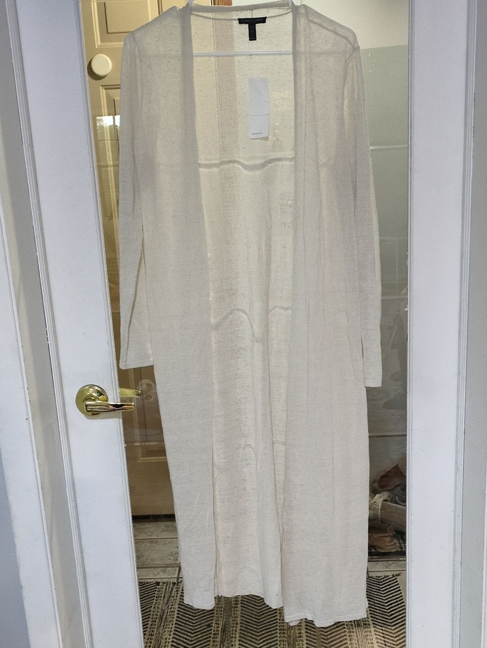 Eileen Fisher Organic Linen Crepe Duster Cardigan